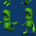 AC3D Green Blender Man